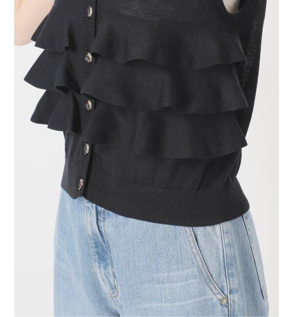 IENA「LOWER/ローヴァー 18G Sleeveless Cardigan カーディガン LW-88」|カーディガン|