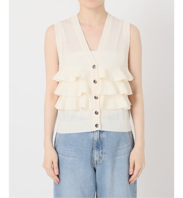 IENA「LOWER/ローヴァー 18G Sleeveless Cardigan カーディガン LW-88」|カーディガン|