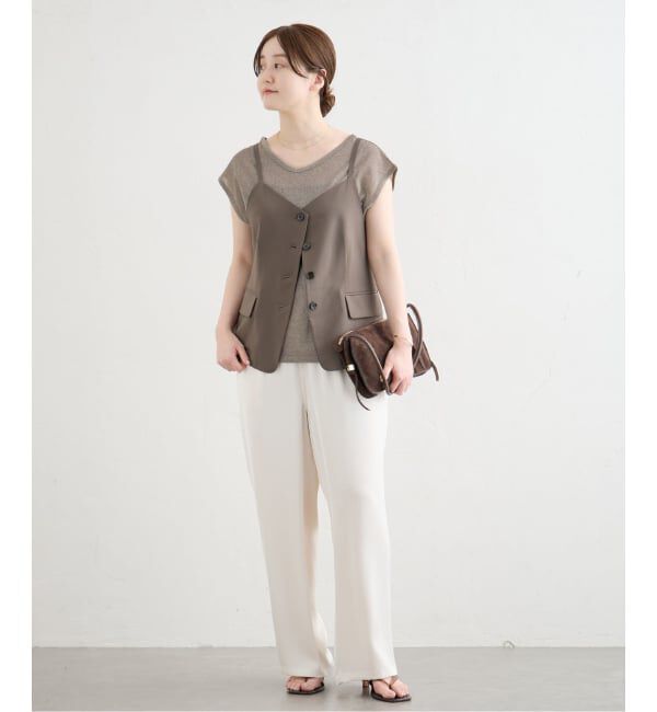 IENA「ラメフレンチスリーブTシャツ」|Tシャツ・カットソー|