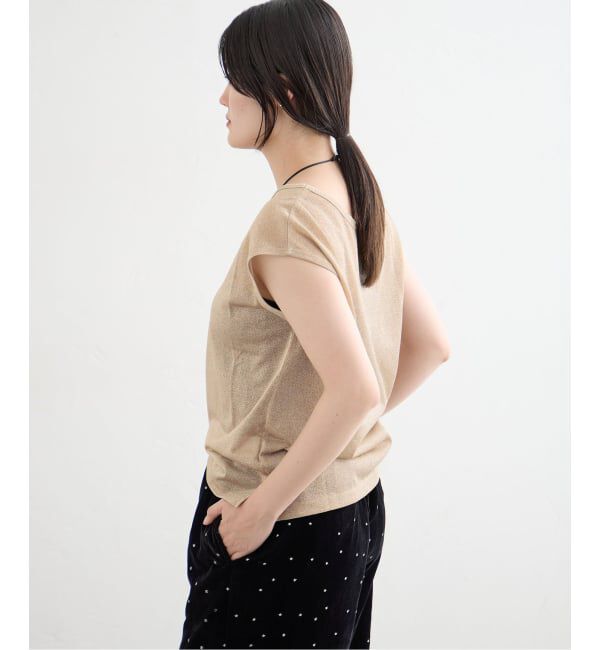 IENA「ラメフレンチスリーブTシャツ」|Tシャツ・カットソー|
