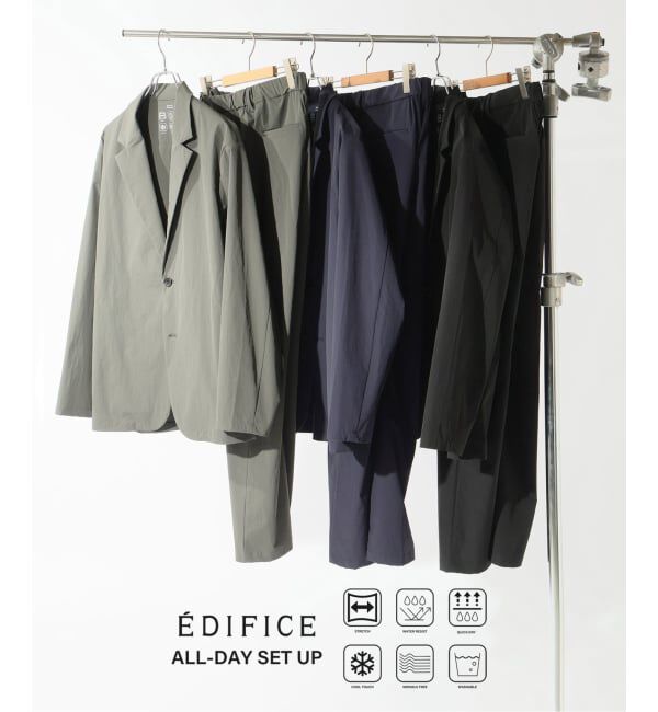 EDIFICE「【EDIFICE ALL-DAY SETUPシリーズ】2点セット ジャケット&パンツ《WEB限定》」|スーツ|