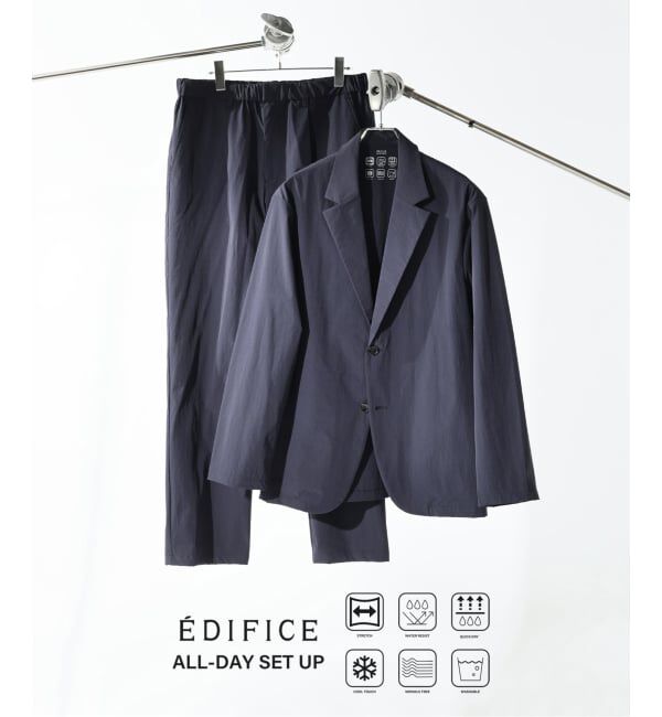 EDIFICE「【EDIFICE ALL-DAY SETUPシリーズ】2点セット ジャケット&パンツ《WEB限定》」|スーツ|ネイビー