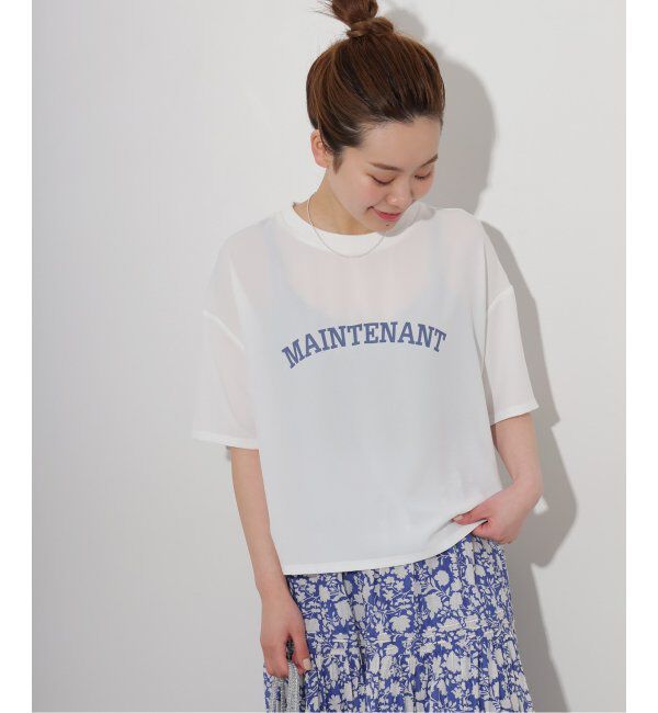 JOURNAL STANDARD relume「《追加2》2WAYジョーゼットロゴTEE」|Tシャツ・カットソー|ホワイト