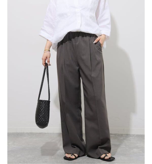 JOURNAL STANDARD relume「《WEB限定追加2》マットウースフレアタックパンツ」|スラックス|グレー