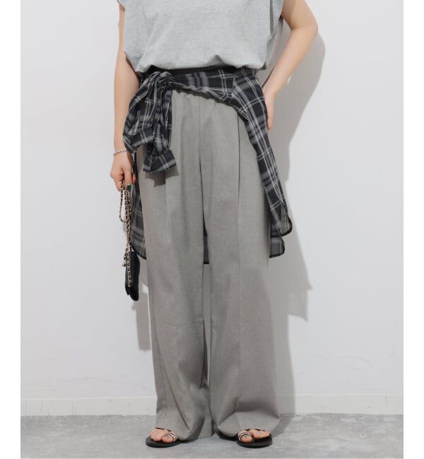 JOURNAL STANDARD relume「《WEB限定追加2》マットウースフレアタックパンツ」|スラックス|グレーA