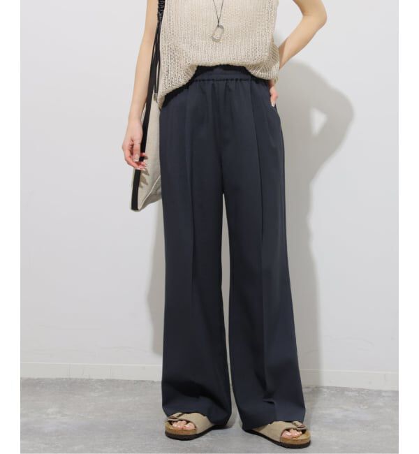 JOURNAL STANDARD relume「《WEB限定追加2》マットウースフレアタックパンツ」|スラックス|ネイビー