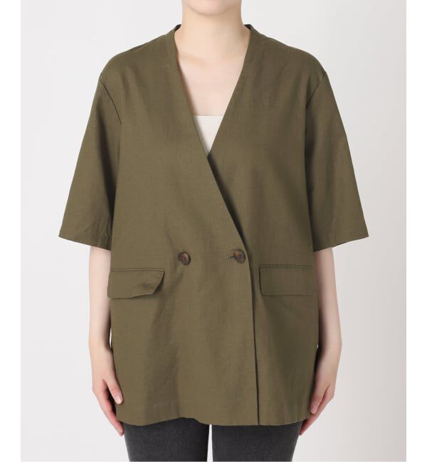 JOURNAL STANDARD relume「［手洗い可］リネンコットンハーフスリーブジャケット」|その他|