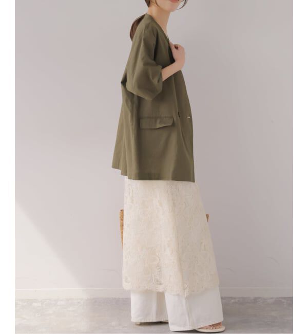 JOURNAL STANDARD relume「［手洗い可］リネンコットンハーフスリーブジャケット」|その他|