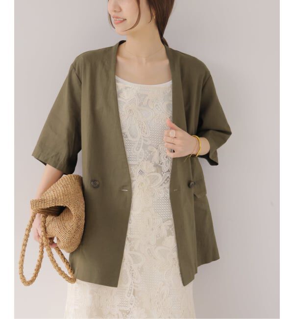 JOURNAL STANDARD relume「［手洗い可］リネンコットンハーフスリーブジャケット」|その他|