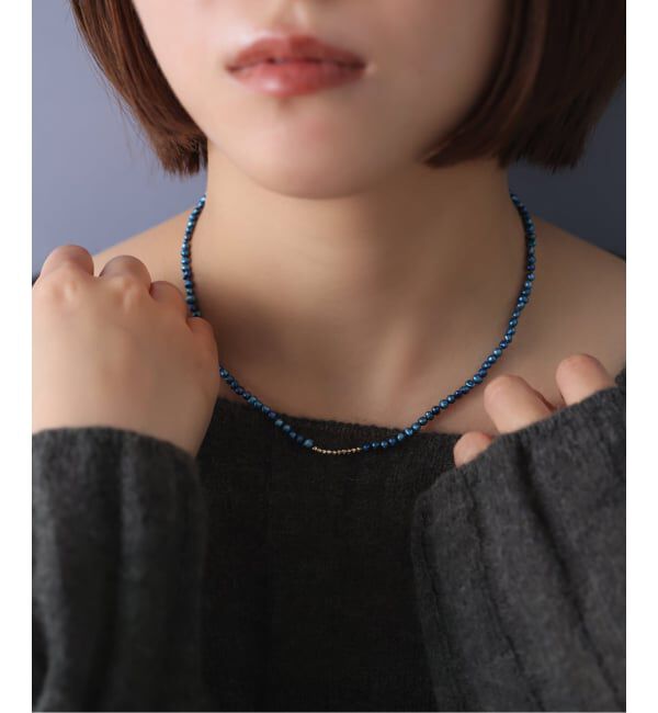 Lilas by Spick&Span「ミラーボール*サザレインディゴパールネックレス K10」|ネックレス|