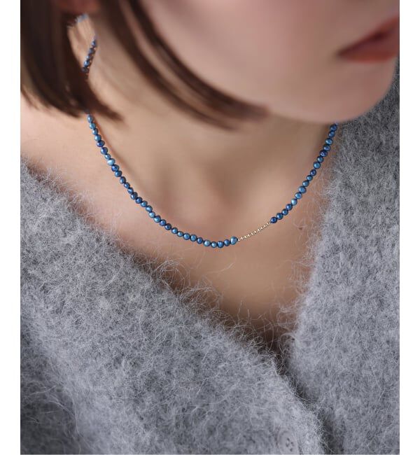Lilas by Spick&Span「ミラーボール*サザレインディゴパールネックレス K10」|ネックレス|