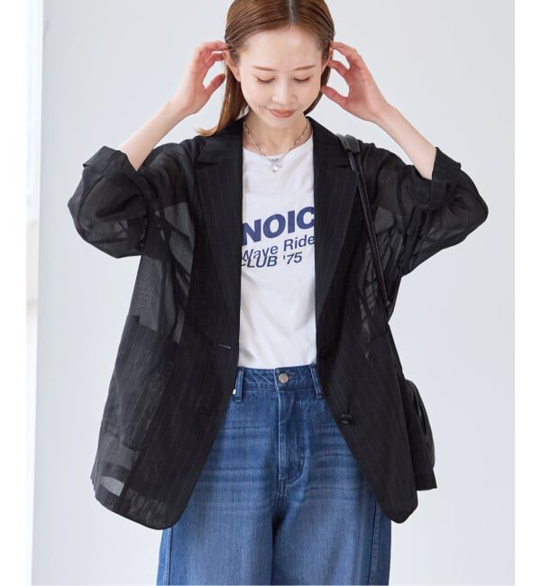U by SPICK&SPAN「《追加2》シアーオーバージャケット」|テーラードジャケット|