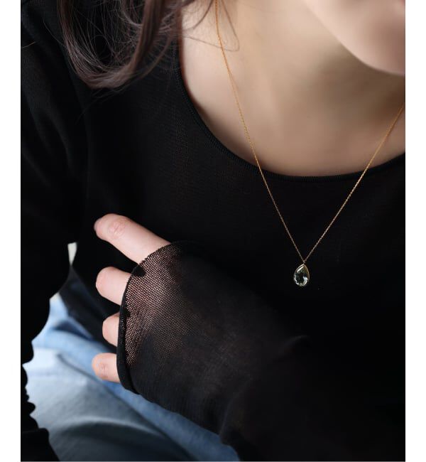 Spick and Span「《WEB限定》【SAMH by LILAS】グリーンアメジストネックレス SVK18GP」|ネックレス|