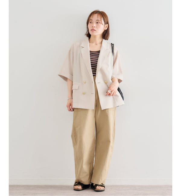 U by SPICK&SPAN「《追加》ウォッシャブルリネンジャケット」|テーラードジャケット|