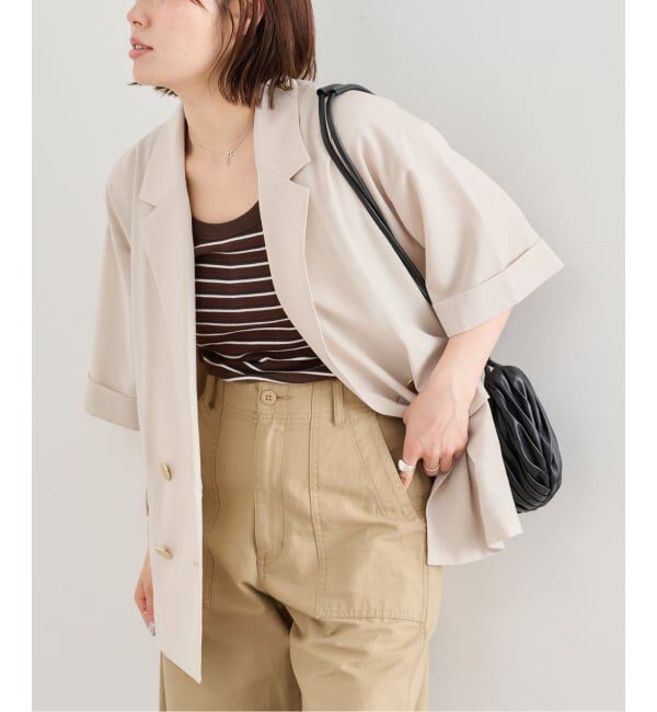 U by SPICK&SPAN「《追加》ウォッシャブルリネンジャケット」|テーラードジャケット|