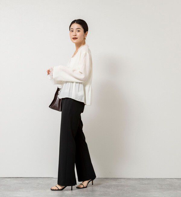 NOLLEY'S sophi「《撥水》カットジョーゼットスリットパンツ」|その他|