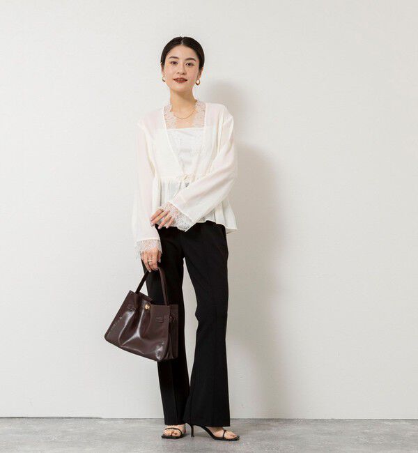 NOLLEY'S sophi「《撥水》カットジョーゼットスリットパンツ」|その他|