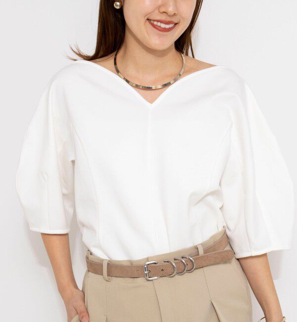 NOLLEY'S「【WEB限定】ウォッシャブルハートネックカットソー」|Tシャツ・カットソー|