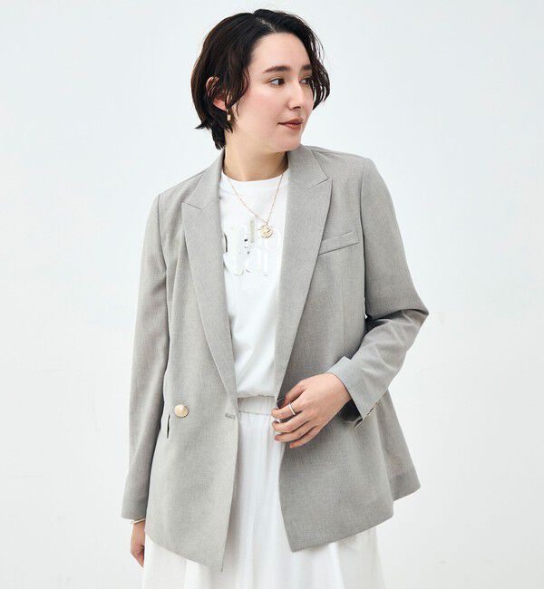 NOLLEY'S sophi「《セットアップ対応》ウォッシャブルブリーザブルシャンブレーダブルジャケット」|テーラードジャケット|