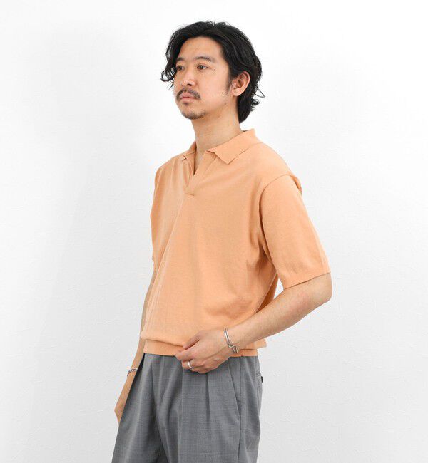 NOLLEY'S goodman「強撚シルクコットン 成型スキッパーニットポロ 26SS / ウォッシャブル」|ポロシャツ|