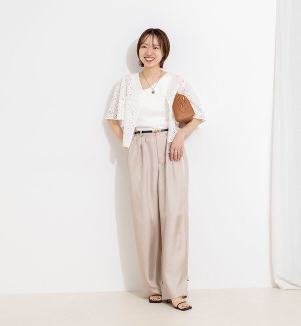 NOLLEY'S「《セットアップ対応》ウォッシャブルフレアスリーブレースブラウス」|シャツ・ブラウス|