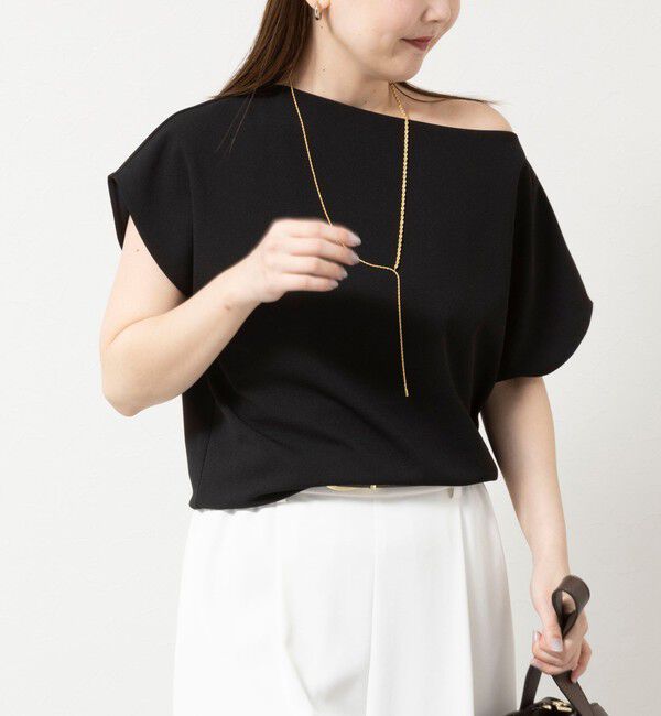 NOLLEY'S sophi「《撥水/セットアップ対応》ウォッシャブルマルチファンクションボートネックプルオーバー」|Tシャツ・カットソー|