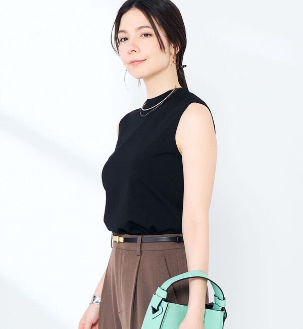 NOLLEY'S sophi「《手洗い可能》マルチファンクションハイネックノースリーブプルオーバー」|ニット・セーター|