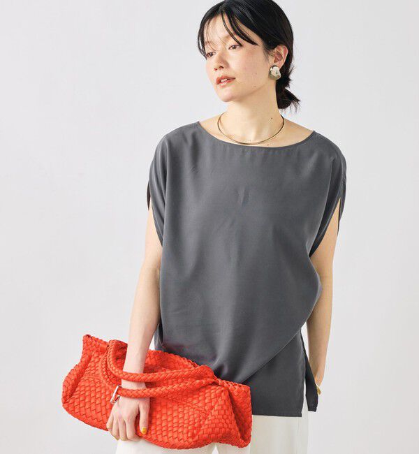 NOLLEY'S「《セットアップ対応》ウォッシャブルサンドウォッシュアシメブラウス」|シャツ・ブラウス|