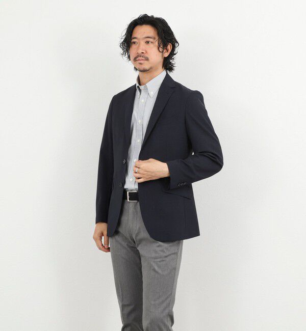 NOLLEY'S goodman「《ビジカジ対応》COOLMAX シアサッカーテープBD SS 半袖ボタンダウンシャツ 26SS」|シャツ・ブラウス|