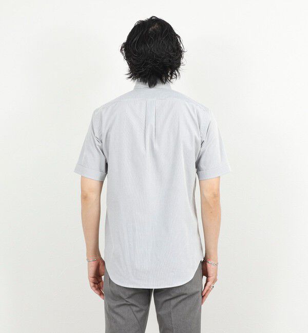 NOLLEY'S goodman「《ビジカジ対応》COOLMAX シアサッカーテープBD SS 半袖ボタンダウンシャツ 26SS」|シャツ・ブラウス|