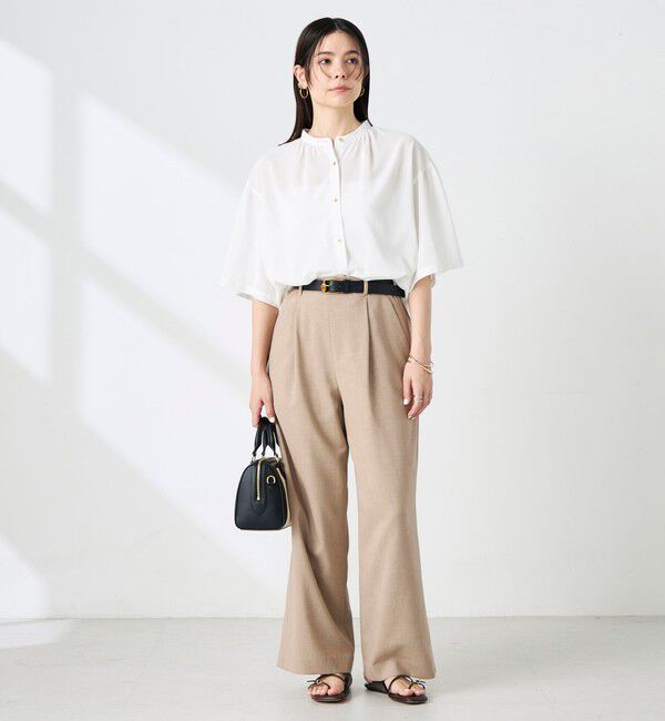 NOLLEY'S「《セットアップ対応》ウォッシャブル麻調ワイドパンツ」|その他|