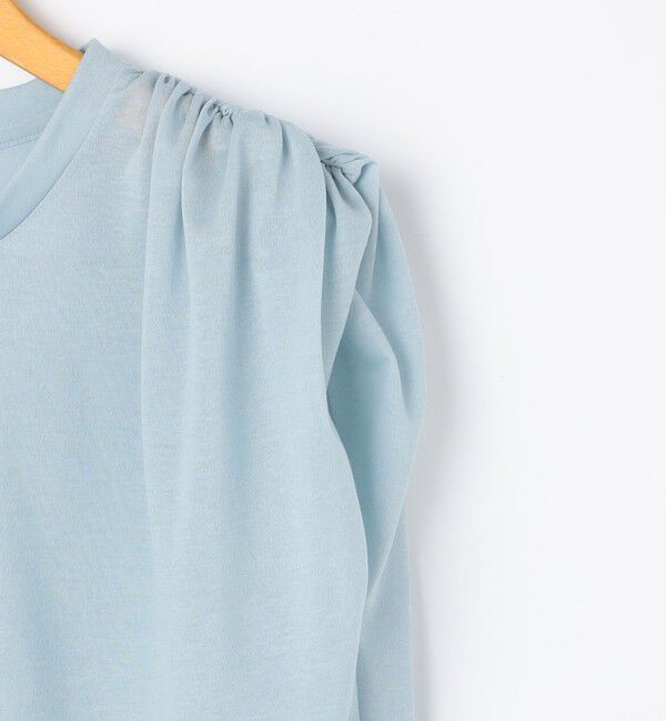 NOLLEY'S「ウォッシャブルシアードライコットンショルダーギャザープルオーバー」|Tシャツ・カットソー|