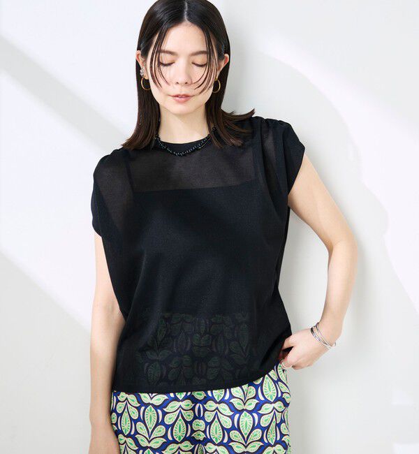 NOLLEY'S「ウォッシャブルシアードライコットンショルダーギャザープルオーバー」|Tシャツ・カットソー|