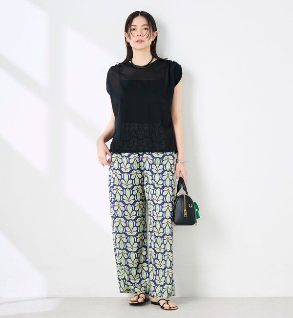 NOLLEY'S「ウォッシャブルシアードライコットンショルダーギャザープルオーバー」|Tシャツ・カットソー|