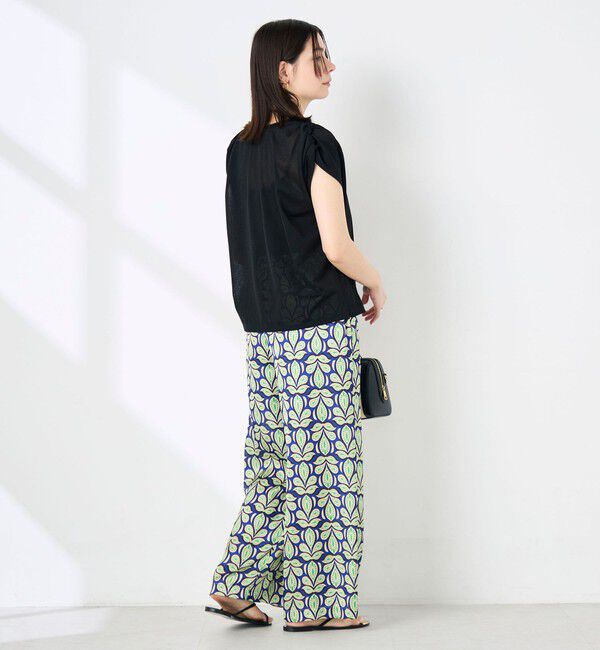 NOLLEY'S「ウォッシャブルシアードライコットンショルダーギャザープルオーバー」|Tシャツ・カットソー|
