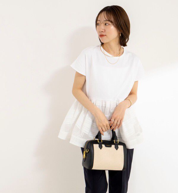 NOLLEY'S「ウォッシャブル布帛切り替えプルオーバー」|Tシャツ・カットソー|