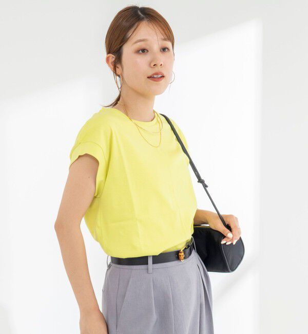 NOLLEY'S「《ノーリーズオリジナル美容Tシャツ》シルクアミノ酸加工オーバーノースリーブ」|Tシャツ・カットソー|