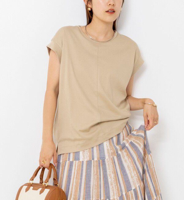NOLLEY'S「《ノーリーズオリジナル美容Tシャツ》シルクアミノ酸加工オーバーノースリーブ」|Tシャツ・カットソー|