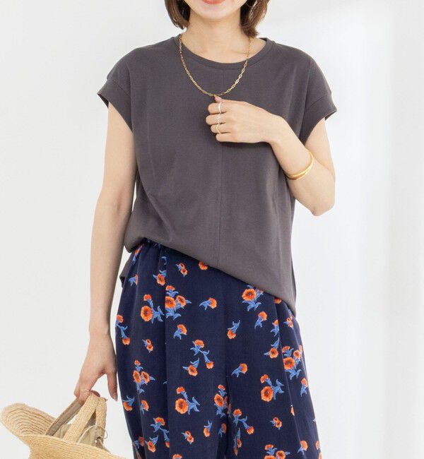 NOLLEY'S「《ノーリーズオリジナル美容Tシャツ》シルクアミノ酸加工オーバーノースリーブ」|Tシャツ・カットソー|