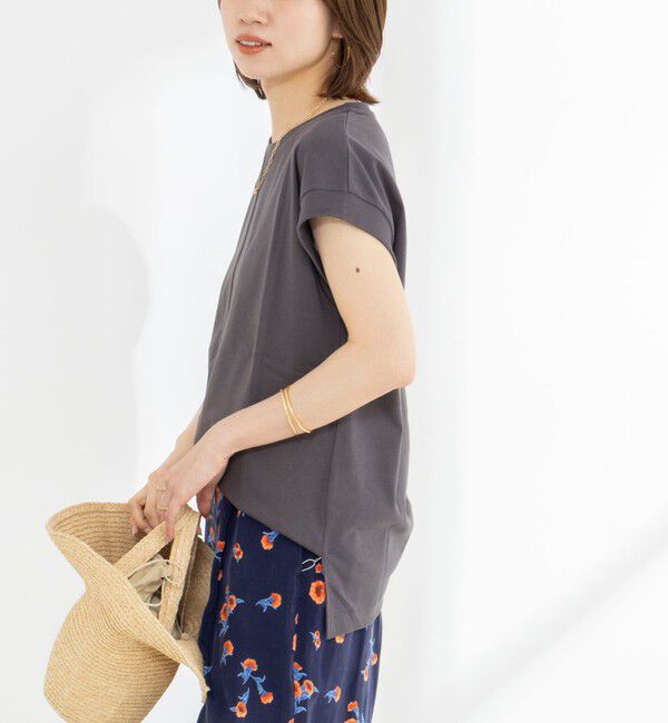 NOLLEY'S「《ノーリーズオリジナル美容Tシャツ》シルクアミノ酸加工オーバーノースリーブ」|Tシャツ・カットソー|