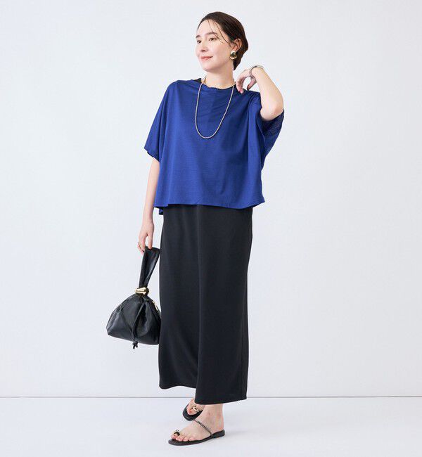 NOLLEY'S「《接触冷感》ウォッシャブルハリジェンヌケーププルオーバー」|Tシャツ・カットソー|