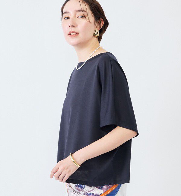 NOLLEY'S「《接触冷感》ウォッシャブルハリジェンヌケーププルオーバー」|Tシャツ・カットソー|