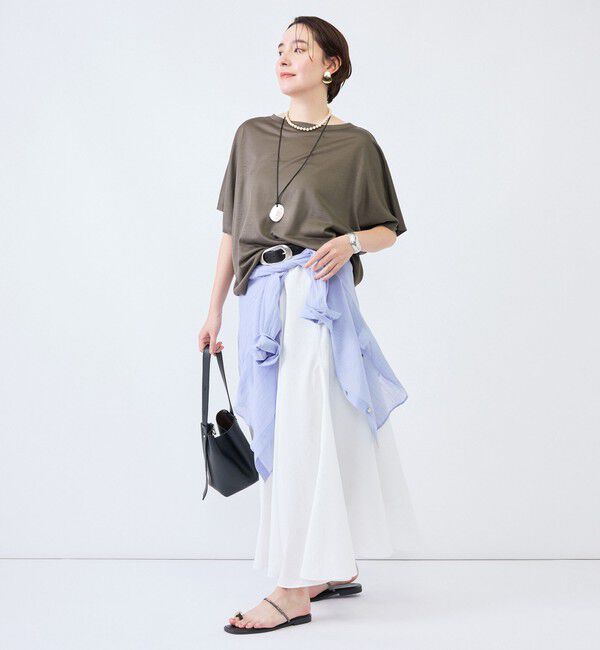 NOLLEY'S「《接触冷感》ウォッシャブルハリジェンヌケーププルオーバー」|Tシャツ・カットソー|