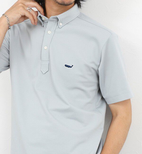 NOLLEY'S goodman「《ビジカジ対応》クジラ Polo ボタンダウンポロシャツ 26SS」|ポロシャツ|グレイッシュブルー