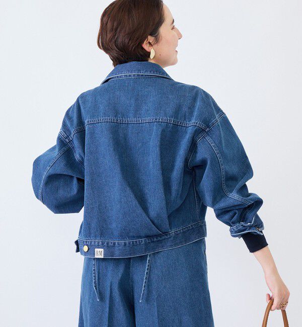 Rie Miller「【RM denim】バックひねりデザインショート丈Gジャン」|デニムジャケット|
