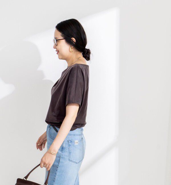 NOLLEY'S sophi「【BECシリーズ】ウォッシャブルキュプラサテンジャージードレーププルオーバー」|Tシャツ・カットソー|
