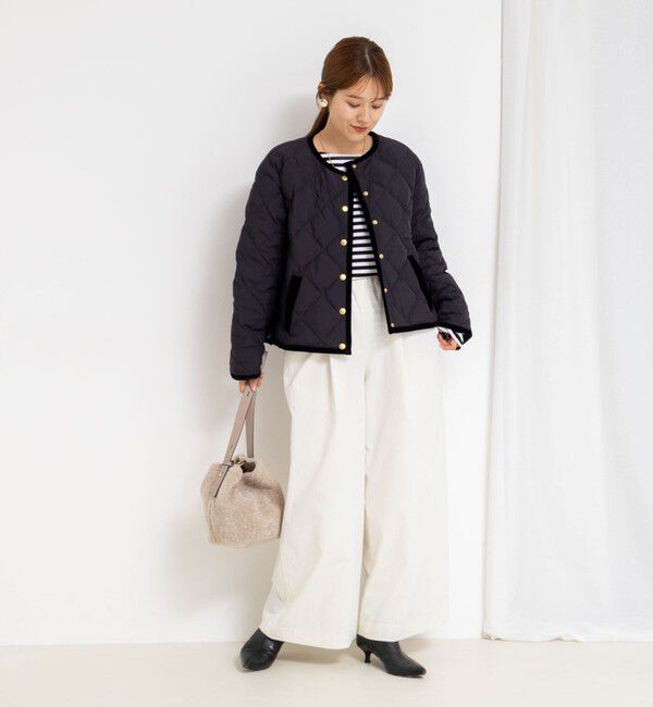 NOLLEY'S「【TAION&times;LIMONTA】別注ベロアパイピングショートダウン」|ダウン|