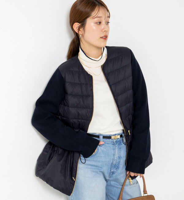 NOLLEY'S「【WEB＆一部店舗限定色アイテム】【TAION/タイオン】ニットコンビダウンジャケット」|ダウン|