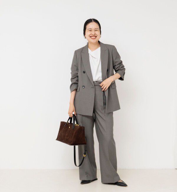 NOLLEY'S sophi「【BECシリーズ】《セットアップ対応》ウォッシャブルピーチサテンフレンチブラウス」|シャツ・ブラウス|