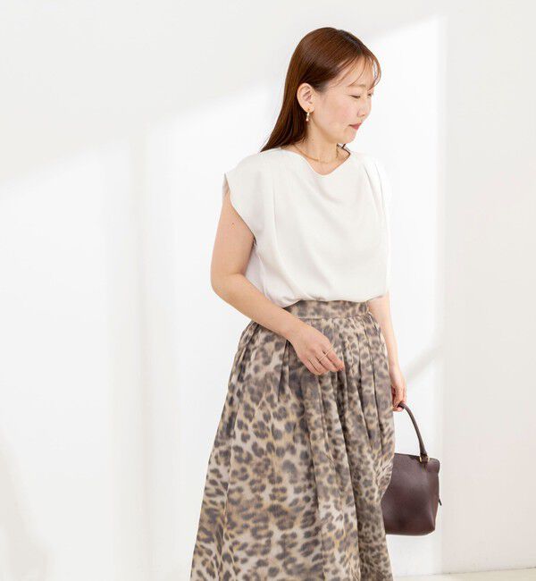 NOLLEY'S sophi「【BECシリーズ】《セットアップ対応》ウォッシャブルピーチサテンフレンチブラウス」|シャツ・ブラウス|